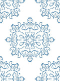 Blue Vintage Floral Medallion Rug