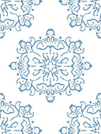 Blue Vintage Floral Medallion Rug