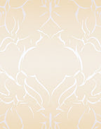 Cream Beige White Floral Damask Rug
