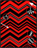 Bold Red White Zigzag Medallion Rug