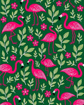 Hot Pink Flamingo Tropical Garden Rug