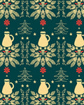 Cream Pitcher and Fern Repeating Pattern Rug