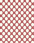 Crimson Lattice Geometric Rug