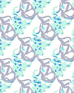 Aqua Gray Amorphous Swirl Rug