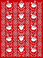 Red And White Santa Claus Holiday Rug