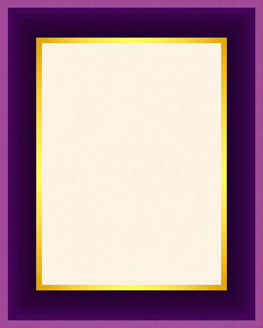 Rich Amethyst Gold Border Rectangular Rug