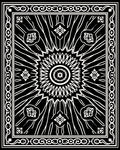 Monochromatic Radial Sunburst Floral Rug
