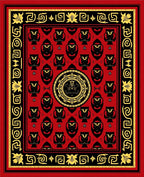 Ancient Red Black Gold Tribal Rug