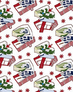 Red White Green Holiday Gift Stack Rug