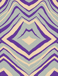 Purple Cream Zigzag Abstract Swirl Rug