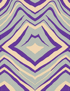 Purple Cream Zigzag Abstract Swirl Rug