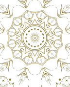 Gold Sun Eye Mandala Rug