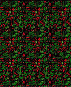 Abstract Crimson Green Swirls Rug