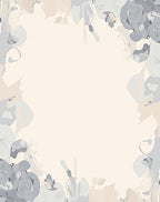 Serene Gray and Beige Abstract Shapes Rug