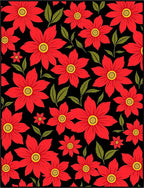 Bold Scarlet Bloom Scatter Rug