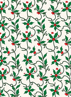 Holiday Holly Berry Vine Rug