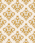 Golden Floral Damask Accent Rug