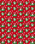 Festive Red Green Bell Garland Rug