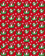 Festive Red Green Bell Garland Rug