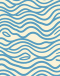 Coastal Blue Wave Abstract Rug