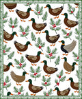 Charming Mallard Duck and Holly Sprig Rug