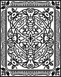 Monochromatic Black Floral Insect Rug