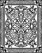 Monochromatic Black Floral Insect Rug