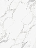 Elegant Silver Calligraphy Swirl Rug