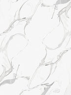 Elegant Silver Calligraphy Swirl Rug