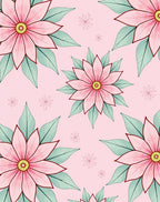 Pink Floral Medallion Garden Rug