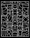 Black White Geometric Tessellation Art Rug