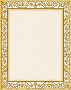 Golden Flourish Border Rug