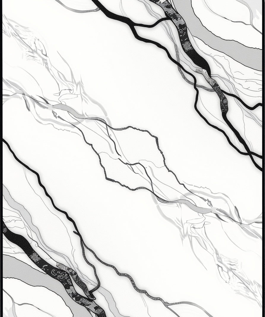 Monochromatic Abstract Organic Flow Rug