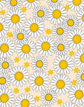 Daisy Meadow White Yellow Floral Rug