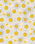 Daisy Meadow White Yellow Floral Rug