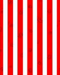 Bold Red White Stripe ScrollRug Rug
