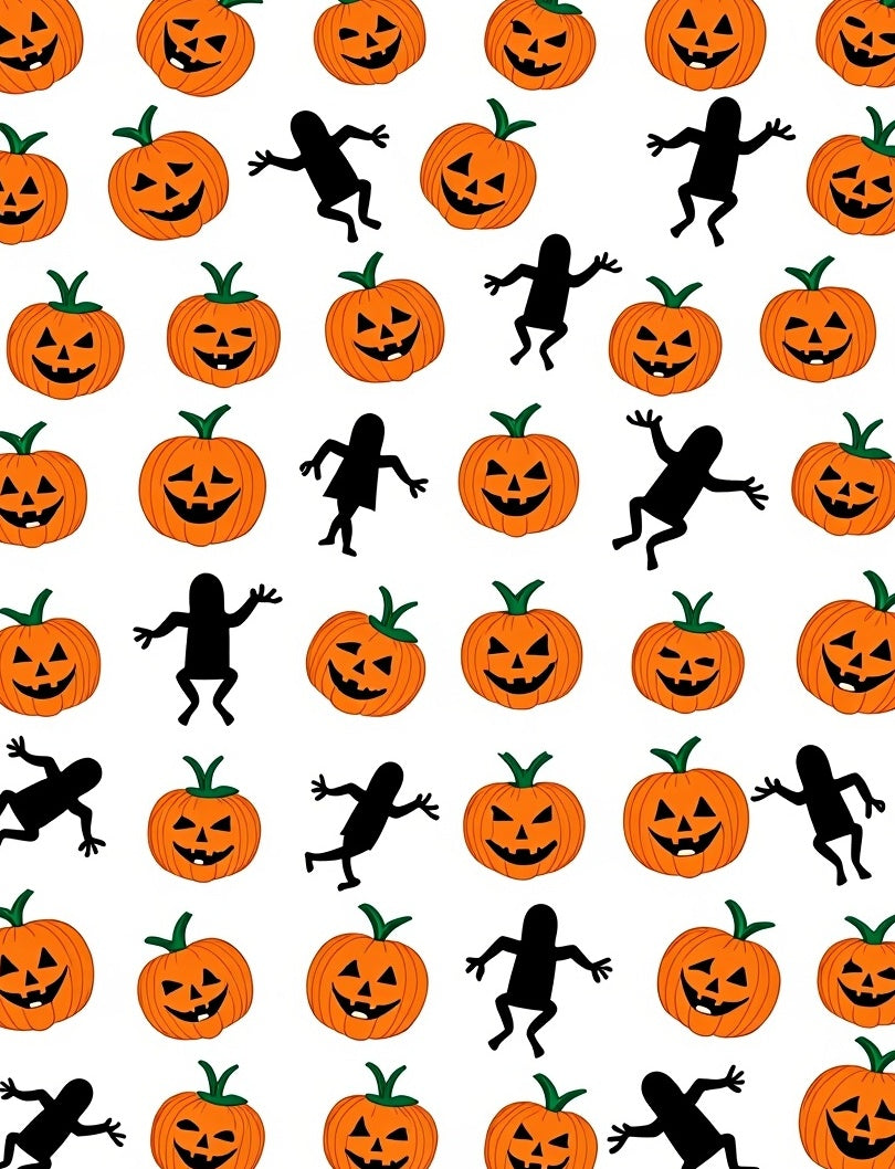 Spooky Jack O Lantern Silhouette Halloween Rug