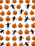 Spooky Jack O Lantern Silhouette Halloween Rug