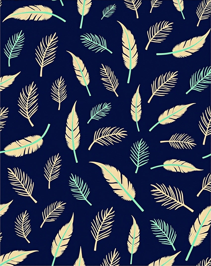 Navy Teal Tan Feather Texture Rug