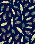 Navy Teal Tan Feather Texture Rug