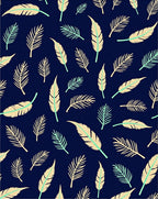Navy Teal Tan Feather Texture Rug