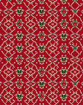 Red Emerald Green Orb Medallion Rug
