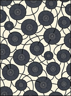 Dark Gray Circular Radiating Elements Rug