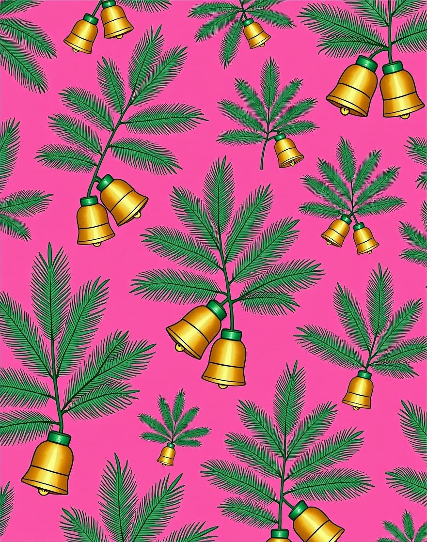 Emerald Bells Pink Background Rug