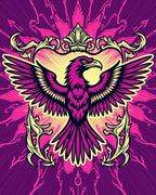 Majestic Pink Eagle Crest Rug