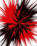 Radiant Red Black Burst Rug