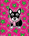 Bold Pink Floral Dog Scarf Rug