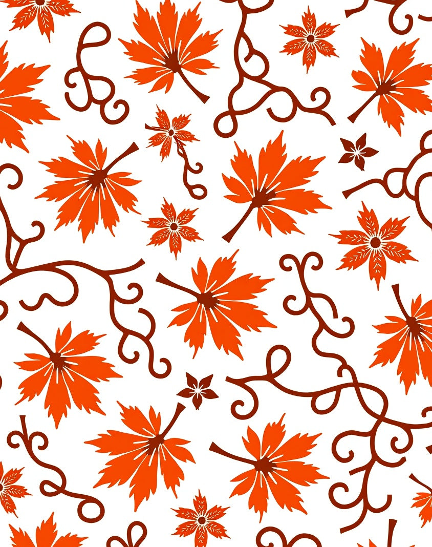 Autumn Maple Leaf Vine Rug