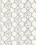 Cream Blue Garden Vine Arabesque Rug
