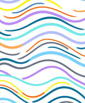 Color Wavy Lines Abstract Rug
